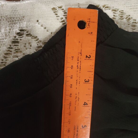 Guess Women's Black Sheer Off Shoulder Top/Blouse Boho Peasant Style Size S/P - Picture 8 of 12